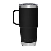 Yeti Rambler 20 oz Travel Mug, Stainless Steel, Vacuum Insulated, Leak-Resistant Stronghold Lid, Black, 21071502280