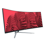 onn 49in Curved Dual FHD Gaming Monitor, 3840x1080, 144Hz Refresh Rate, 1ms Response Time, Adaptive-Sync, Programmable RGB Backlighting, Black, 100133225VN