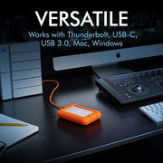 LaCie LAC9000298 Portable HDD USB 3.0/ 2.0 Compatible 2TB External Hard Drive, Orange