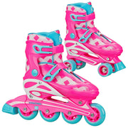 Roller Derby W264GM Girl's 2N1 Roller and Inline Skates Size 3-6 Gingham