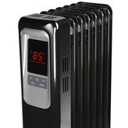 Pelonis Digital Electric Oil-Filled Radiant Space Heater, 1,500 Watt, Black, Remote Control, 3 Heat Settings, HO-0280