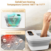 Collapsible Foot Spa Bath with Heat and Massage Rollers  Touch Screen  Bubble  Foot Pedicure Kit  Temperature Control