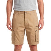 Iron Co. Young Mens Twill Cargo Shorts, Grey, Stretch Fabric, Multiple Zippered Pockets