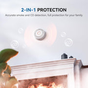 SITERWELL ELECTRONICS GS886A-3WCAR-1PACK Hardwired Interconnected Smoke and Carbon Monoxide Detector, White