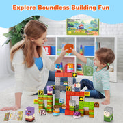Crtynell Magnetic Blocks, 120PCS Magnetic Building Cube Game, Constructions Toys for Boys & Girls
