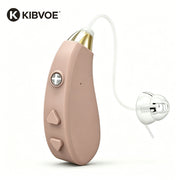 KIBVOE LK-202214 Personal Hearing Amplifier, Rechargeable Behind-The-Ear, Adjustable Volume, Noise Reduction, Beige