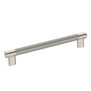 Amerock Esquire Cabinet Pull | 8 in (203 mm) Center-to-Center | Polished Nickel/Stainless Steel
