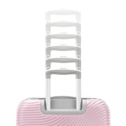 American Tourister Color Waves Medium Checked Expandable Luggage Suitcase, Light Pink, 360-Degree Spinner Wheels