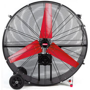 Hyper Tough SFDC-1050FB 42 inch Commercial & Indrustrial Belt Drive Drum Fan Red & Black