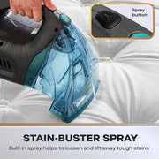 CareVac Portable Carpet and Upholstery Pet Spot Cleaner, Powerful Suction, Lightweight, Blue, PV