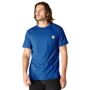 Carhartt Men's Force Relaxed Fit Short-Sleeve Pocket T-Shirt - Electric Indigo Heather - 3XLT