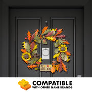 Brickcraft Harvest Wreath Brick Building Kit, 382 Pieces | DIY Autumn & Halloween Home Dcor | 2-in-1 Fall Wreath & Garland Craft | Festive Thanksgiving Decoration Gift for Kids & Adults, Ages 8+