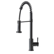 Better Homes & Gardens BHF3008108MB001 Elmont Kitchen Faucet, Single Handle Pull-Down, Spring Neck, Matte Black