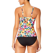 Anne Cole Gradient Floral Twist Front Underwire Tankini Swim Top for Ladies - Gradient Floral - 34C/36B