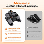 Dprodo YDN002 Under Desk Elliptical Machine, 10 Resistance Levels, Dual Manual and Automatic Modes