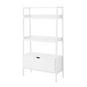Build Your Own Furniture BY5636118664004 Kids Ladder Bookcase with Drawer, White