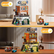 GZBrick Cities Repair Shop Building Blocks, 1637PCS, Multicolor, Compatible with Lego Street View Construction