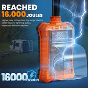 OldPAPA WUOW400004_OR_50A Portable RV Surge Protector, 50 Amp, 16000 Joules Surge Guard with LED Display, Orange