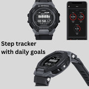 Casio G-Shock Connected Fitness Watch, Bluetooth Mobile Link, Shock Resistant, 200M Water Resistant, Black Resin Band, GBD300-1