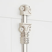 Signature Hardware Aldemer 6 Inch Tall Window Cremone Security Bolt, Solid Brass, Polished Nickel, Customizable Rods, Reversible Design