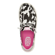 HEYDUDE Wendy Cowgirl Sparkle Casual Shoes for Ladies - Black/White - 8M