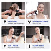 Bob And Brad FLIGE Percussion Pocket-Sized Deep Tissue Massage Gun, 7mm Amplitude, 3000 RPM, Black