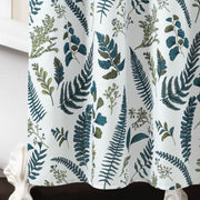 Lush Decor Devonia Allover Shower Curtain, Nature-Inspired Leaf and Flower Pattern, White and Green, 72 in x 72 in, Polyester, Machine Washable