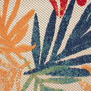 Tayse Oasis Indoor Outdoor Area Rug, Multi-Color Tropical Floral Design, Polypropylene, 5 ft 3 in x 7 ft 3 in, OAS1001 5x7
