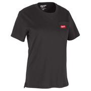 Milwaukee Women's Gridiron Short Sleeve Pocket T-Shirt, Black, Large, F451B-L