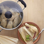 IMUSA MEXICANA-416 Cool-touch Steamer with Glass Lid, 16-quart.