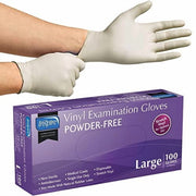 Inspire Stretch Vinyl Exam Gloves, Disposable, Latex Free, Powder Free, Medium, Yellow, Pack of 100, INSSVGPF-M