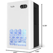 Tolife 95 OZ Water Tank (950 Sq.ft) Quiet Small Dehumidifiers, White