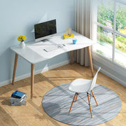 SRIAA 402030 Modern White Wooden Computer Table, 40