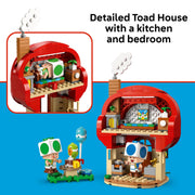 LEGO Super Mario Party at Toads House Building Set, 276 Pieces, Includes Blue and Green Toad Figures, Interactive Action Tags, Ages 7+