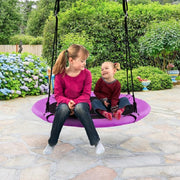Costway SP36638PU Flying Saucer Tree Swing Outdoor Play Set Kids, Purple