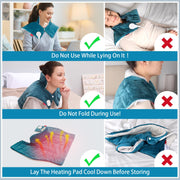 Comfytemp Weighted Heating Pad, Large 19x23 in, 2.6lb Electric Heat Wrap for Neck, Shoulders, and Back, 9 Heat Settings, 11 Timer Options, Soft Flannel, Machine-Washable, K9015