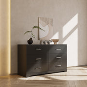 Ktaxon Bedroom Dresser with 6 Drawers, Black - Durable