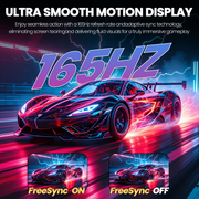 CRUA CR340G-WQHD-165Hz 34 Inch Ultrawide Gaming Monitor, 165Hz Refresh Rate, UWQHD 3440x1440, IPS Panel, 120% sRGB, Built-in Speakers, HDMI/DisplayPort, Wall Mountable, Black