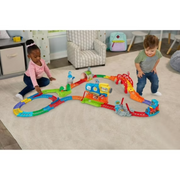 VTech My First Motorized Train Set, Multicolor Motorized Train with Track, Bridge, Tunnel, Station