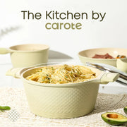 Carote S05906 10-Pieces Nonstick Pots and Pans Set - Green Granite