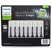 Philips Sonicare Premium Whitening Replacement Brush Heads, Black, 8 ct.