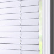Beautiful Window Fashions Coverscaped 2-Inch Cordless Faux Wood Blinds, Smooth White, 23 x 74 in, Inside Mount with Valance, WM1B2374