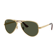 Ray-Ban RB3925 Aviator Max Sunglasses, Gold Metal Frame, Green Crystal Lenses, Unisex, 58mm