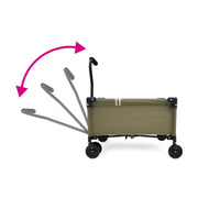 509 Little Wagon Folding Pull-Along Cart with Adjustable Handle, Durable Canvas-Metal Frame, Khaki