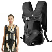 Newborn Pet Carrier Backpack Adjustable, Waterproof Outdoor Fabric, Breathable Mesh, Fits Dogs 8.8 to 26 lb, Black
