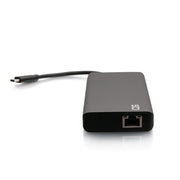 C2G USB-C 9-in-1 Dual Display Laptop Docking Station with Dual HDMI, Gigabit Ethernet, Five USB-A Ports, 3.5mm Audio, 60W Power Delivery, C2G54487