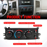 CHUSYYRAY A/C Heater Climate Control Module for 2001-2004 Dodge Dakota Ram 1500 2500, Black Plastic Housing, 599-212