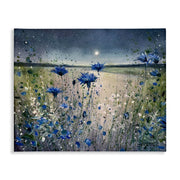 Stupell Industries Moon Over Blooming Flowers Canvas Wall Art, Gallery Wrapped, 48 x 36 in, Shabby Chic Floral Landscape