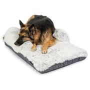 Best Friends by Sheri Bolster Nap Mat Dog Bed with Orthopedic Memory Foam, Removable Washable Cover, Frost, Medium 32x22 in 70718