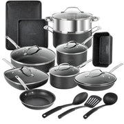Granite Stone 8103 20 Piece Complete Cookware & Bakeware Set, Black